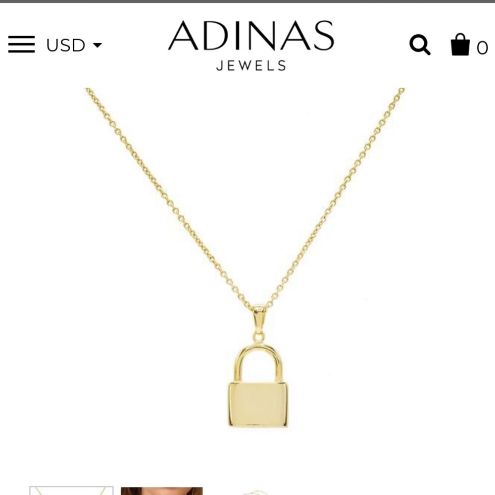 Adina’s Jewels Gold Lock Necklace